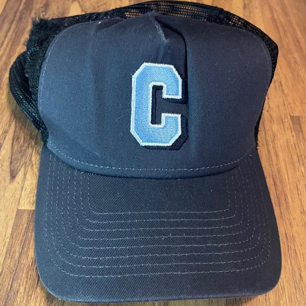 New Era Columbia University Lions Trucker Hat Navy Blue Mesh Snapback Cap OSFM